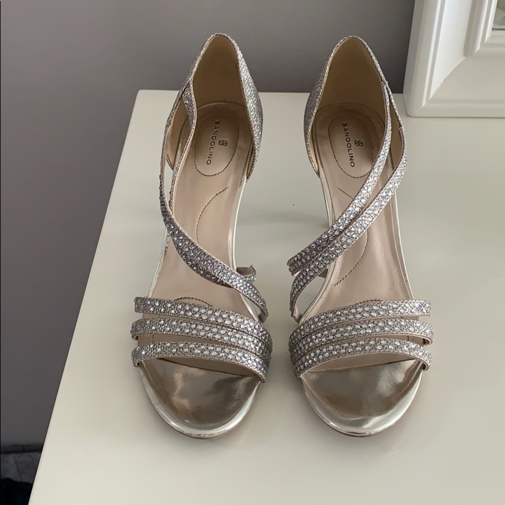 Women’s Bandolino Gold Metallic Strappy heel